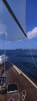 Framed Sailboat racing in the sea, Grenada Print