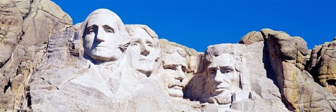 Framed Mount Rushmore, South Dakota (white) Print