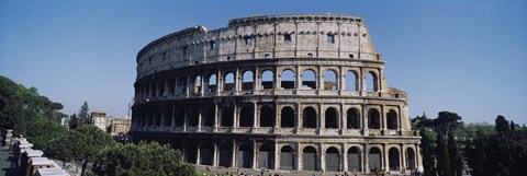 Framed Facade Of The Colosseum, Rome, Italy Print