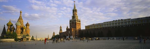 Framed Cathedral at a town square, St. Basil&#39;s Cathedral, Red Square, Moscow, Russia Print