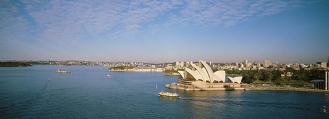Framed Aerial view of Sydney Opera House Print