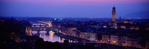 Framed Arno River Florence Italy Print