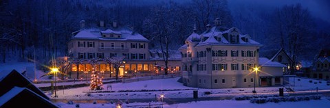 Framed Christmas Lights, Hohen-Schwangau, Germany Print