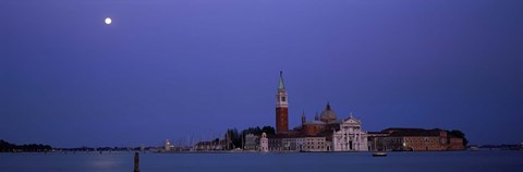 Framed Moon over San Giorgio Maggiore Church Venice Italy Print