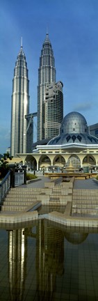 Framed Mosque and Petronas Towers Kuala Lumpur Malaysia Print