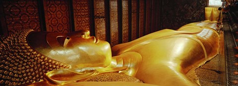 Framed Thailand, Bangkok, Wat Po, Reclining Buddha Print