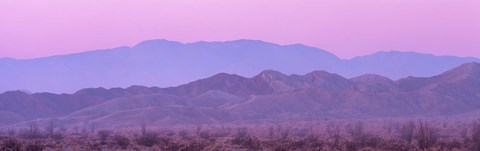 Framed Desert At Sunrise, Anza Borrego California, USA Print
