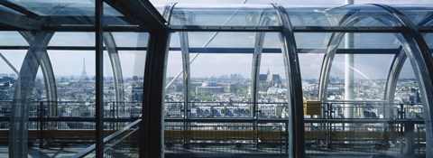 Framed Elevated walkway in a museum, Pompidou Centre, Beauborg, Paris, France Print