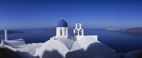 Framed Church Roof, Greece Print