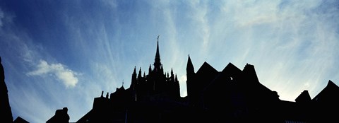 Framed France, Normandy, Mont St. Michel, Silhouette of a Church Print