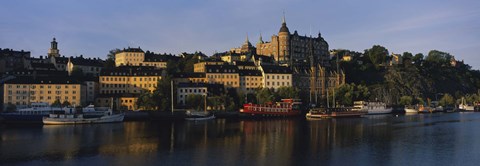 Framed Buildings On The Waterfront, Stockholm, Sweden Print