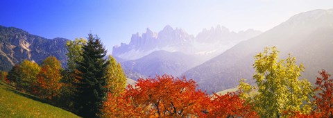 Framed Dolomites Alps in spring, Italy Print