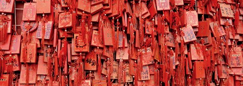Framed Prayer offerings at a temple, Dai Temple, Tai'an, China Print