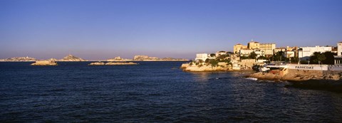 Framed Buildings at the waterfront, Marseille, France Print