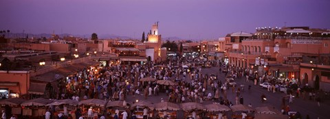 Framed Djemma El Fina, Marrakech, Morocco Print