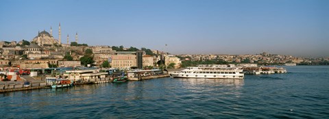 Framed Buildings at the waterfront, Istanbul, Turkey Print