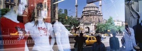 Framed Window Reflection, Istanbul, Turkey Print