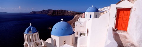 Framed Church in a city, Santorini, Cyclades Islands, Greece Print