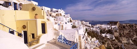 Framed Buildings in a city, Santorini, Cyclades Islands, Greece Print