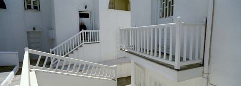 Framed Balcony of a house, Naxos, Cyclades Islands, Greece Print