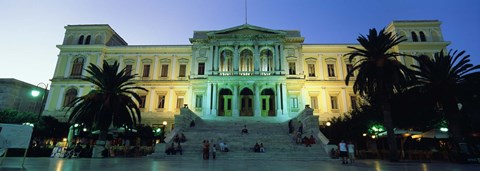 Framed Low angle view of a building, Syros, Cyclades Islands, Greece Print