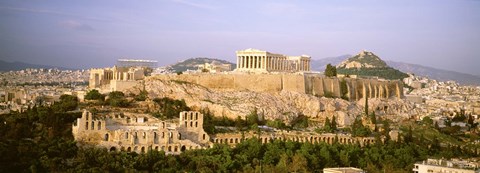 Framed High angle view of buildings in a city, Acropolis, Athens, Greece Print