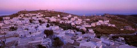Framed High angle view of buildings on a landscape, Amorgos, Cyclades Islands, Greece Print