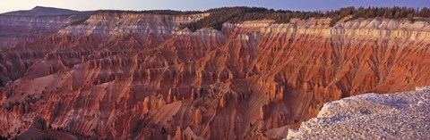 Framed Aerial View Of Jagged Rock Formations, Cedar Breaks National Monument, Utah, USA Print