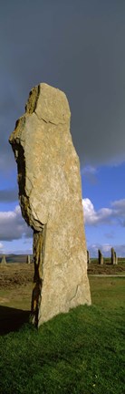 Framed Close up a stone pillar in the Ring Of Brodgar, Orkney Islands, Scotland, United Kingdom Print