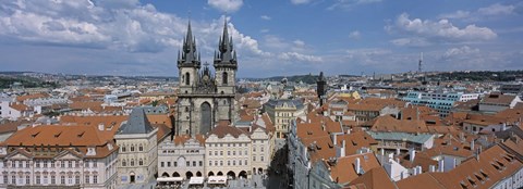 Framed Church of our Lady before Tyn, Old Town Square, Prague, Czech Republic Print