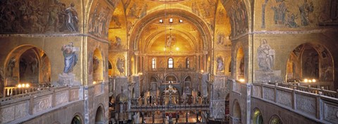 Framed San Marcos Cathedral, Venice, Italy (wide angle) Print