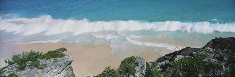 Framed High angle view of waves in the ocean, Atlantic Ocean, Bermuda Print