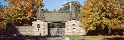 Framed USA, Maine, Mount Desert Island, Acadia National Park, Jordan Pond Gatehouse, Facade of a building Print