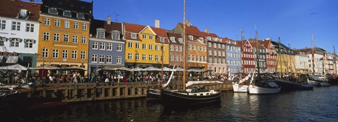 Framed Buildings On The Waterfront, Nyhavn, Copenhagen, Denmark Print