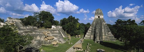 Framed Ruins Of An Old Temple, Tikal, Guatemala Print