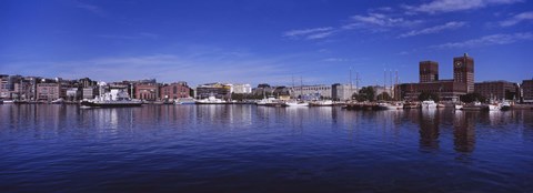 Framed Buildings On The Waterfront, Oslo, Norway Print