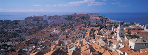 Framed High angle view of a city, Dubrovnik, Croatia Print