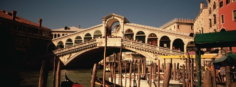 Framed Bridge over a canal, Venice, Italy Print