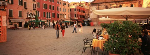 Framed Tourists in a city, Venice, Italy Print