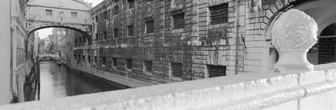 Framed Bridge Over A Canal, Bridge Of Sighs, Venice, Italy Print