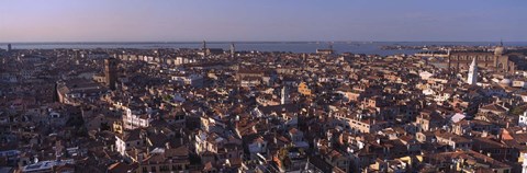 Framed High Angle View Of A City, Venice, Italy Print