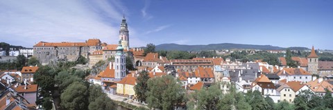 Framed Buildings in a city, Cesky Krumlov, South Bohemia, Czech Republic Print