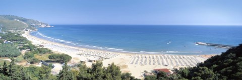 Framed High angle view of the beach, Sperlonga, Lazio, Italy Print