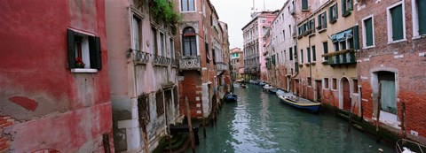Framed Buildings on both sides of a canal, Grand Canal, Venice, Italy Print