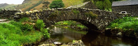 Framed Stone Bridge Over A Canal, Watendlath Bridge, Lake District, Cumbria, England, United Kingdom Print