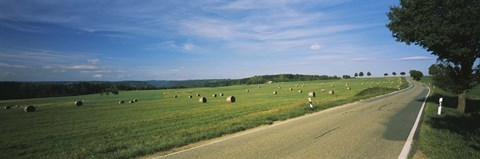 Framed Hay Bales in a Field, Germany Print