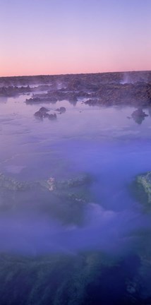 Framed Hot springs in a lake, Blue Lagoon, Iceland Print