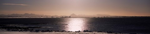 Framed Ocean at dusk, Bessastadir, Iceland Print