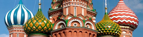 Framed Mid section view of a cathedral, St. Basil&#39;s Cathedral, Red Square, Moscow, Russia Print