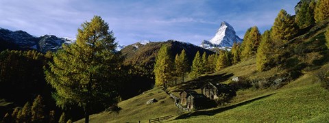 Framed Low angle view of a mountain peak, Matterhorn, Valais, Switzerland Print